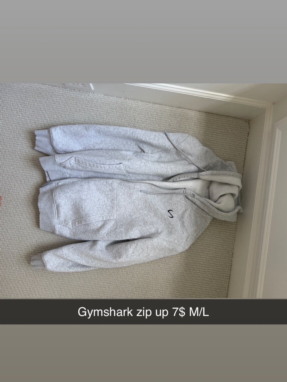Gymshark Heather Gray Full-Zip Hoodie